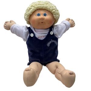 Vintage Cabbage Patch Kids Doll with Blonde Hair Blue Eyes Classic 80s‎ Toy